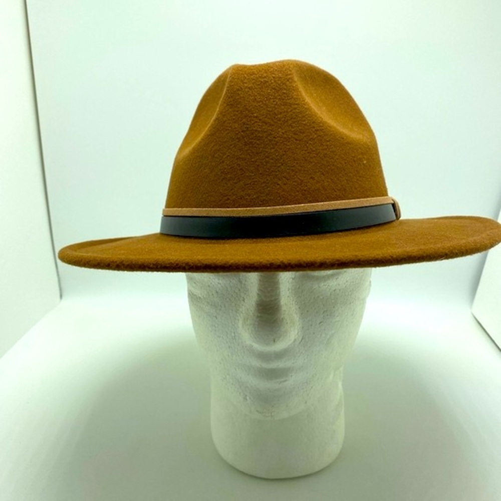 World Market Brown Felt Style Fedora One Size